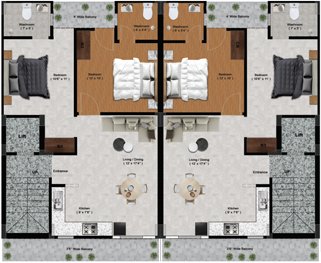 2 BHK + 2T