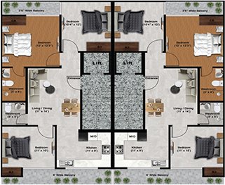 3 BHK + 2T